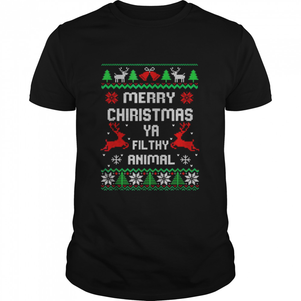 Merry Christmas Ya Fil Thy Animal Ugly Christmas shirt