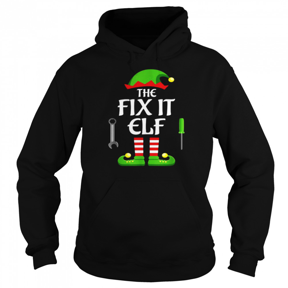 The Fix It Elf Family Matching Group Christmas  Unisex Hoodie