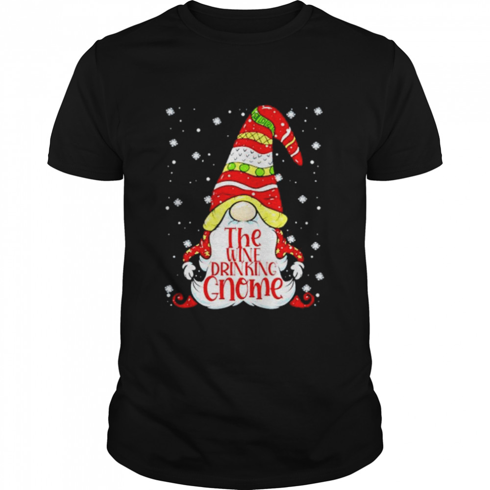 Wine Drinking Gnome Family Matching Christmas shirt