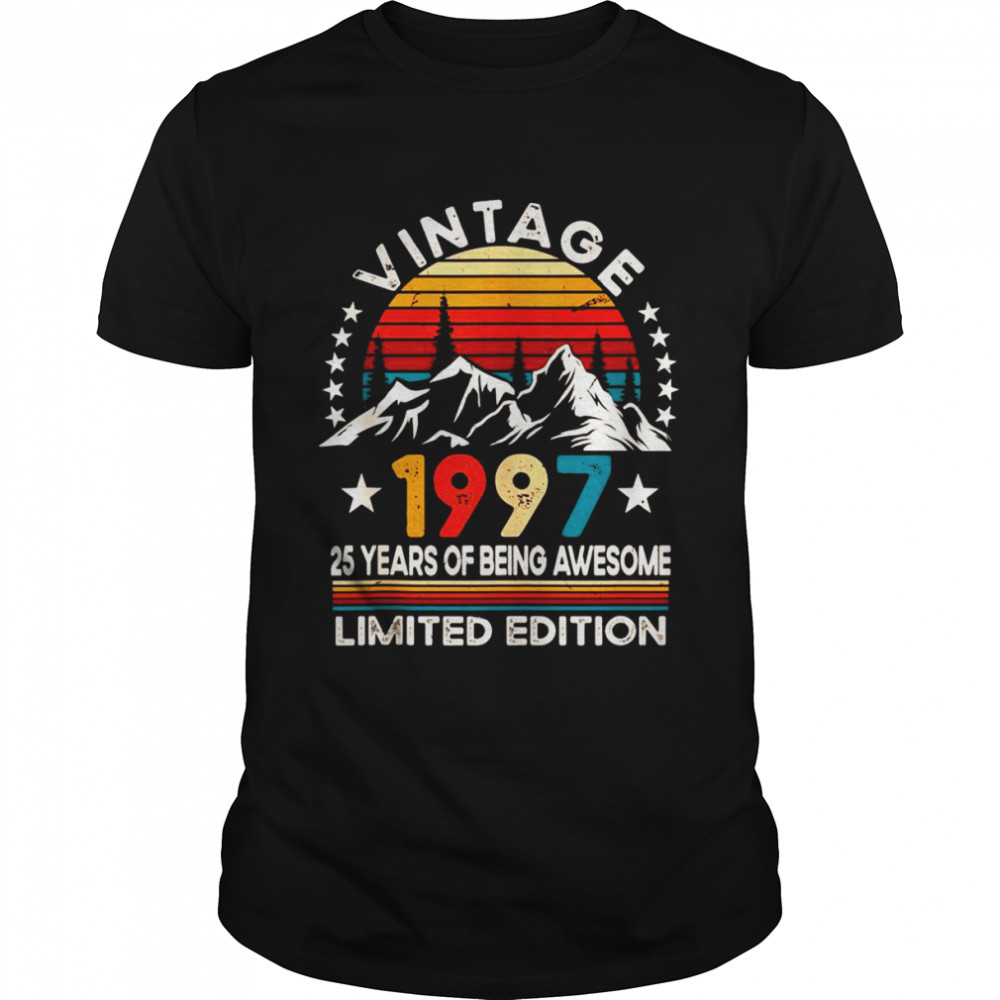 25 Year Old Bday Vintage 1997 Limited Edition 25th Birthday  Classic Men's T-shirt