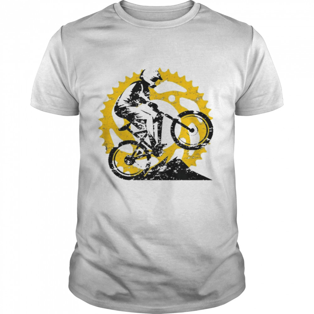Mountain Bike Mtb Downhill Biking Retro Sunset Shirt