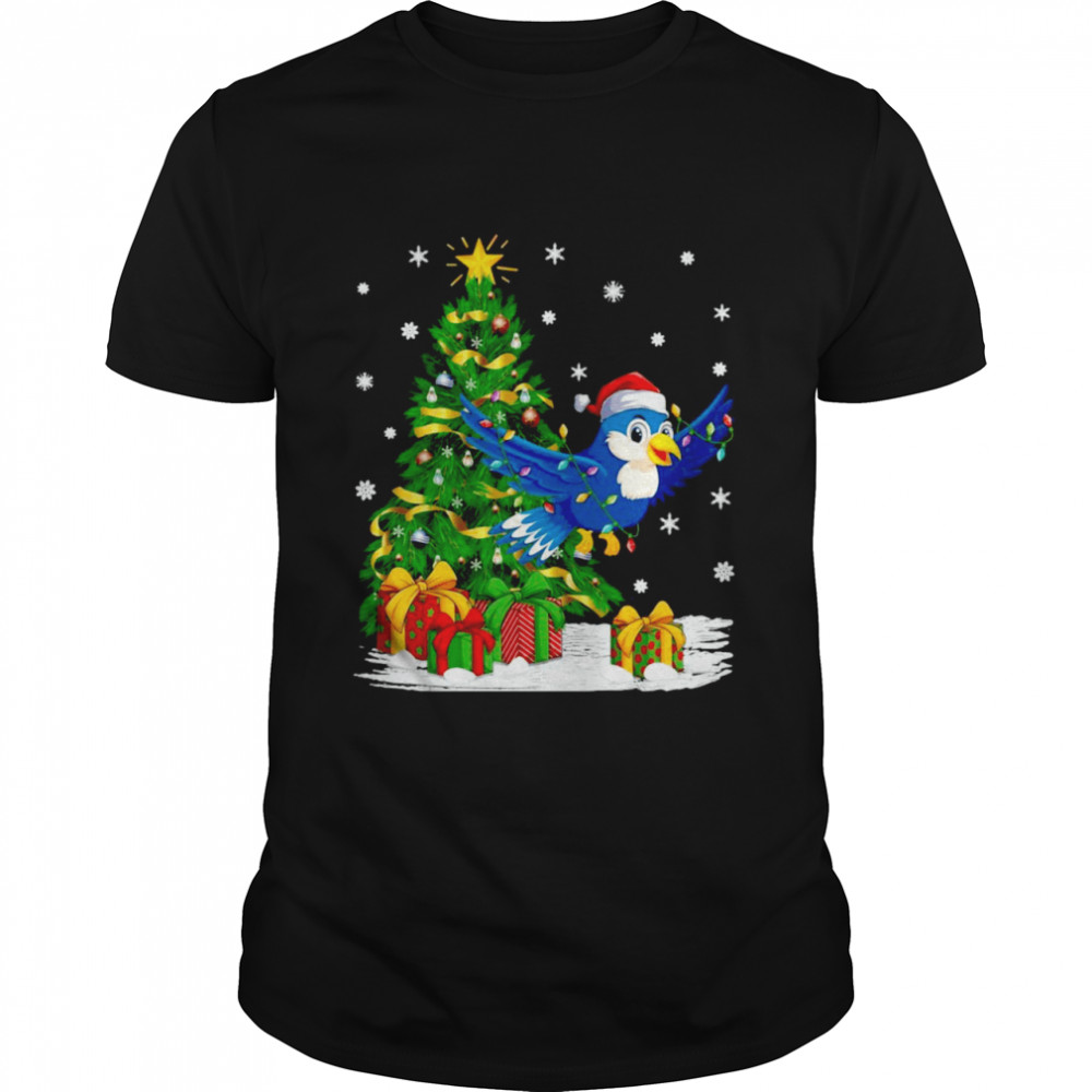 Bluebirds Bird Matching Santa Bluebirds Christmas Sweater T-shirt Classic Men's T-shirt