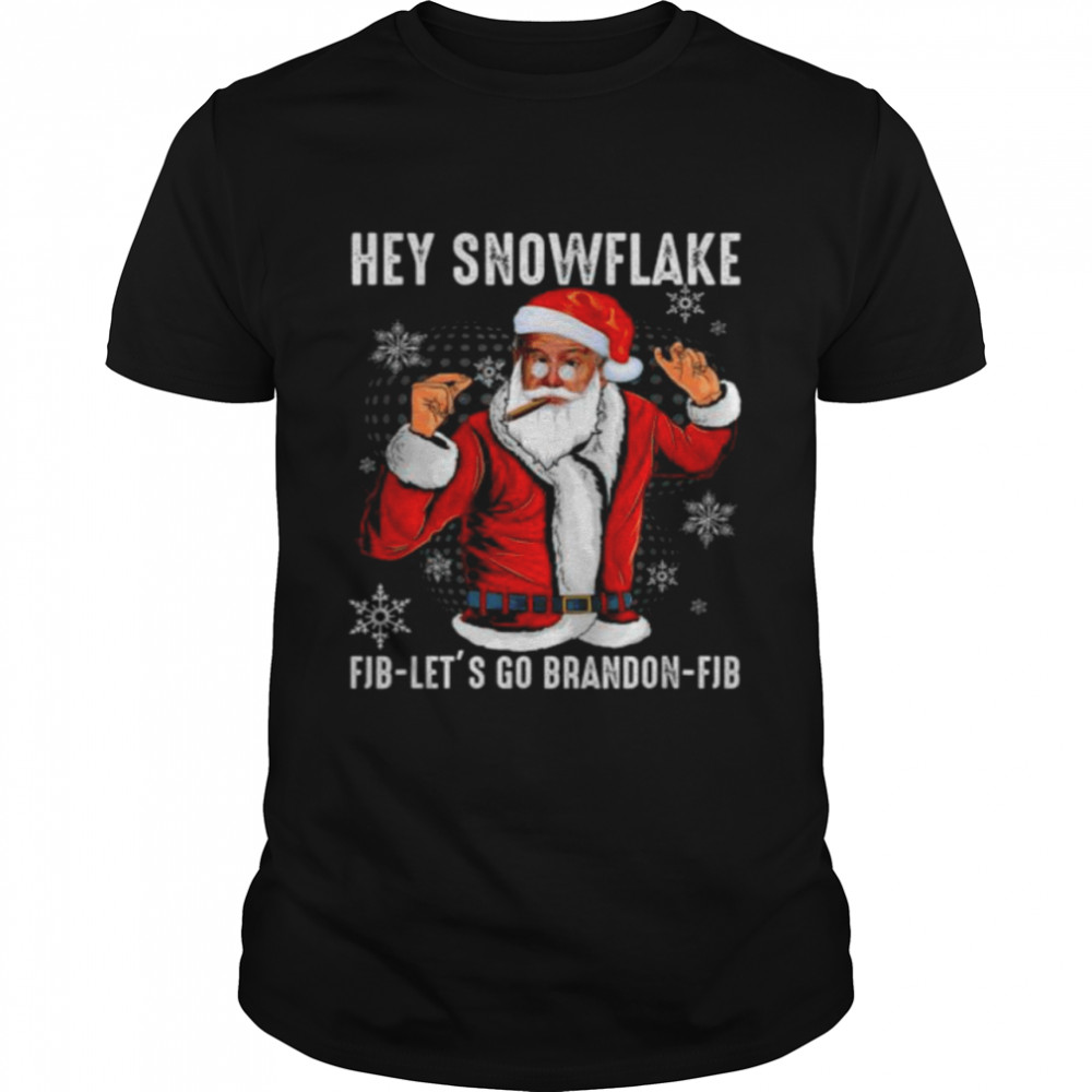 Santa Joe Biden hey snowflake let’s go brandon patriot patriotic Christmas shirt Classic Men's T-shirt