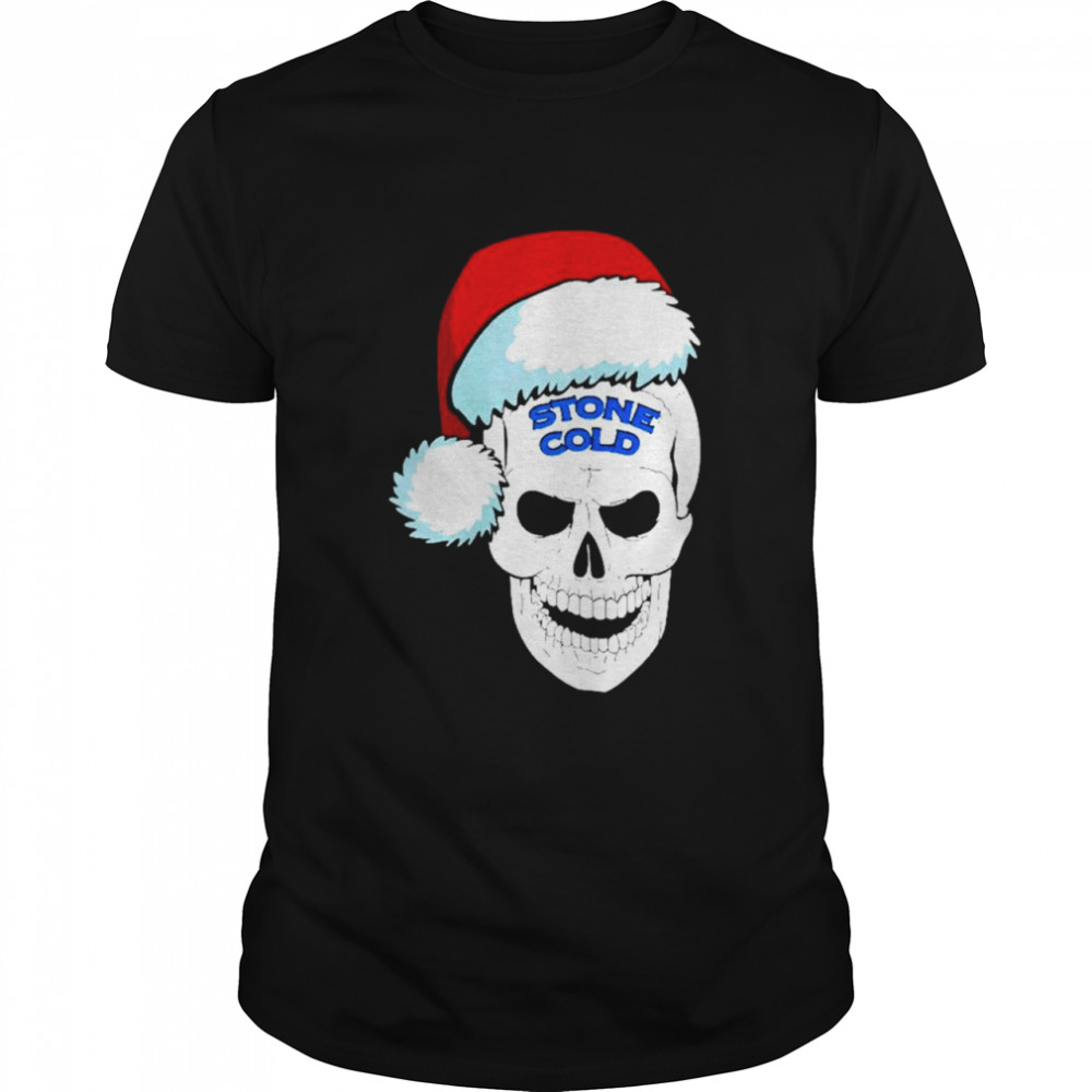 Stone Cold Steve Austin Santa Hat Skull shirt Classic Men's T-shirt