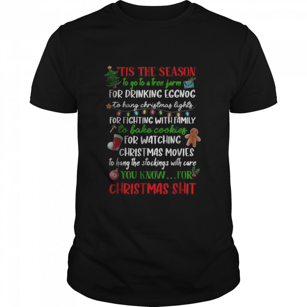 Tis The Season Christmas Pajama Xmas Lights shirt Classic Men's T-shirt