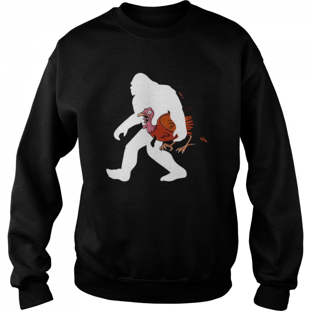Bigfoot Hold Chicken Thanksgiving Unisex Sweatshirt