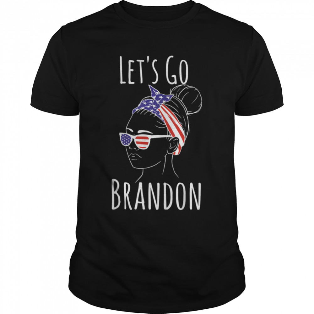 Let's Go Brandon - Biden Conservative Anti Liberal US Flag T-Shirt B09JSNNXSJ