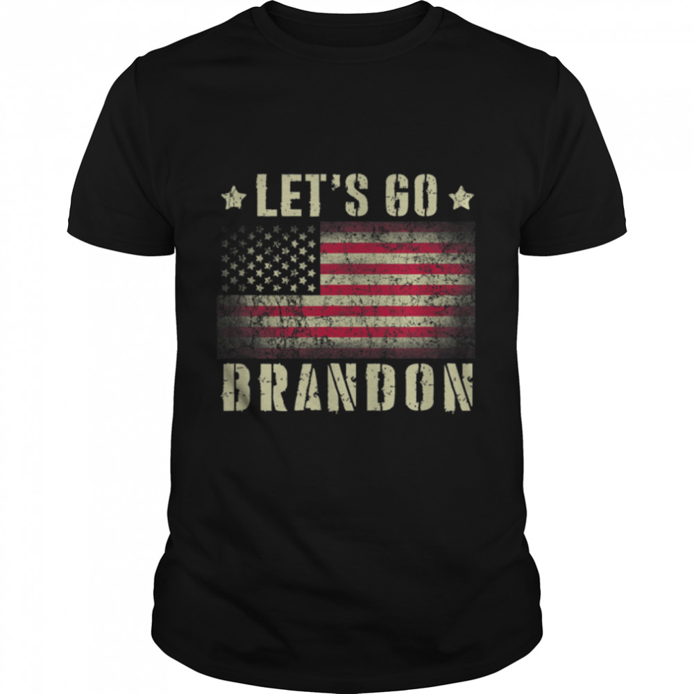 Let's Go Brandon American Flag Impeach Biden Anti Liberal T-Shirt B09JPHY5M8