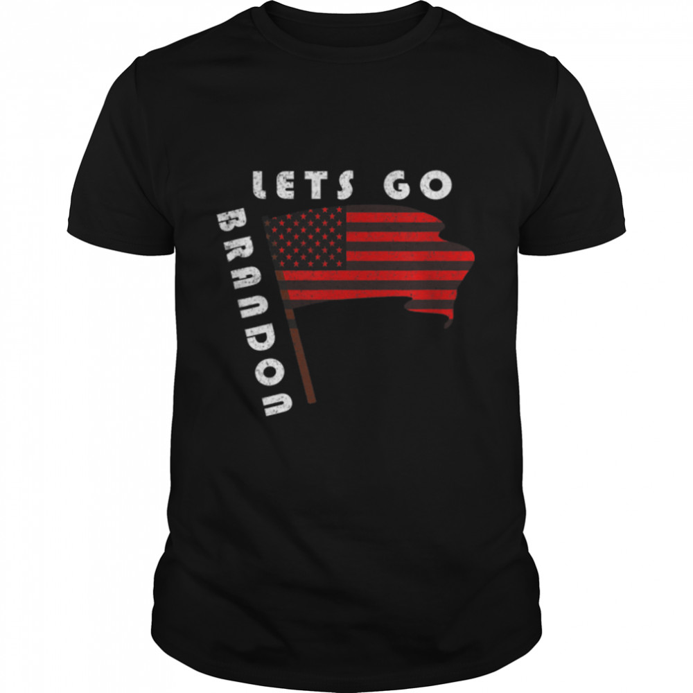 Let's Go Brandon American USA Flag FGB Impeach Biden Chant T-Shirt B09JL5TRCY