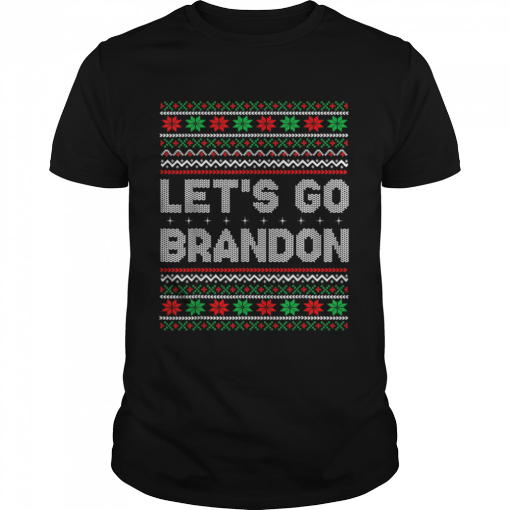 Let's Go Brandon Impeach Biden Liberal Chant Ugly Christmas T- B09K63MBJL Classic Men's T-shirt