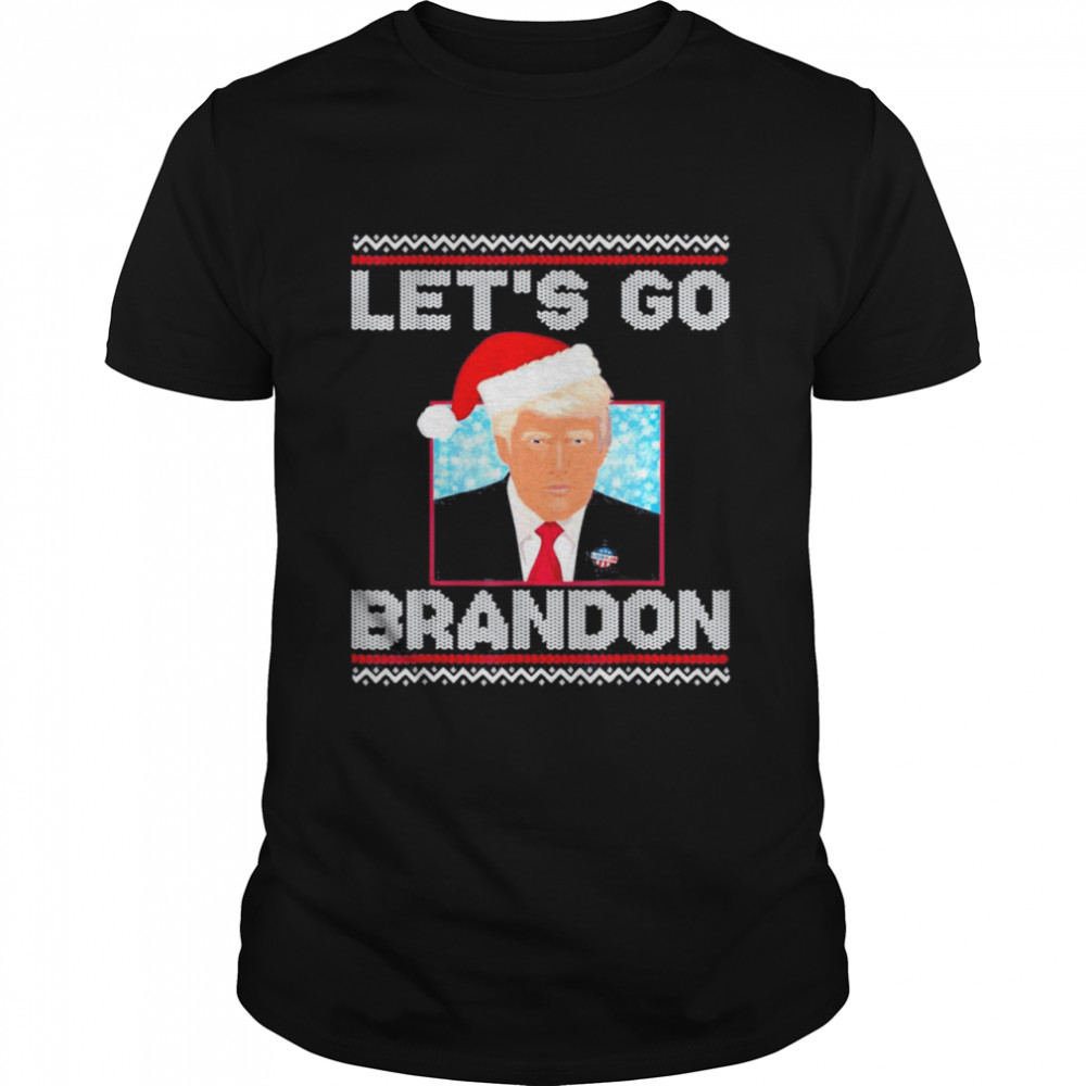 Let’s Go Brandon Trump Christmas Xmas 2021 meme Ugly Sweater Classic Men's T-shirt