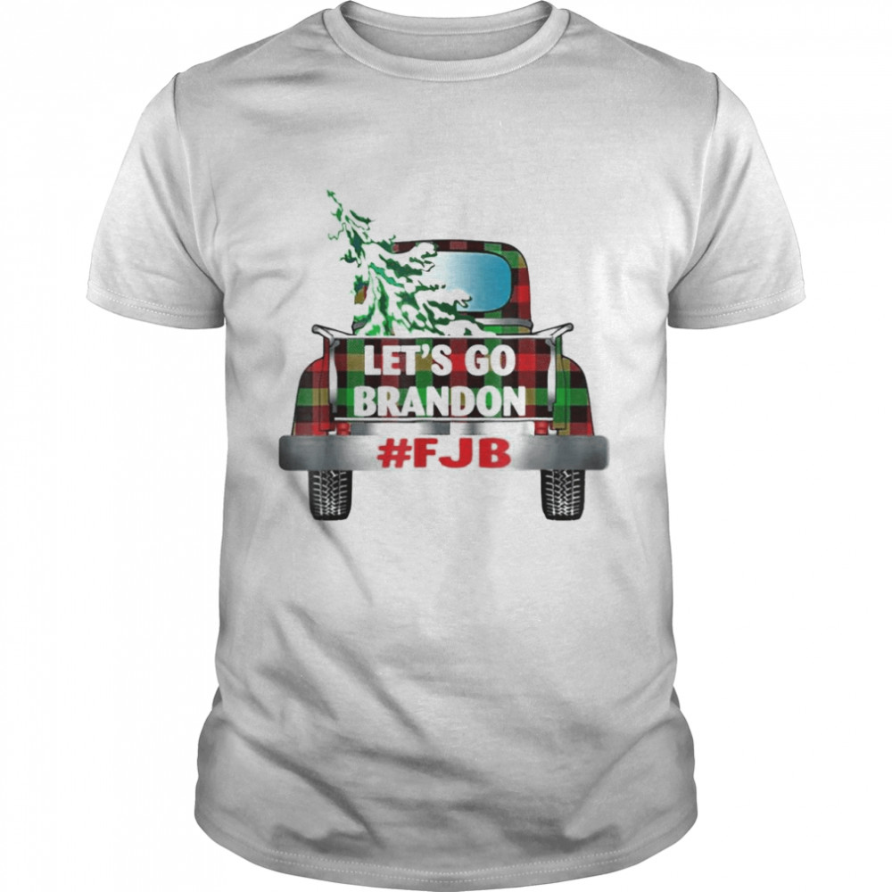 Let’s go Plaid Truck Christmas Trees Xmas 2021 sweater Classic Men's T-shirt