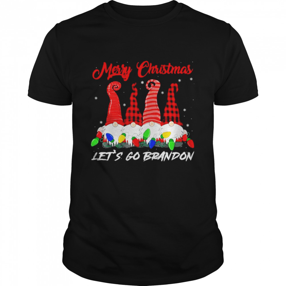 Gnomies Merry Christmas Let’s Go Brandon Christmas shirt Classic Men's T-shirt