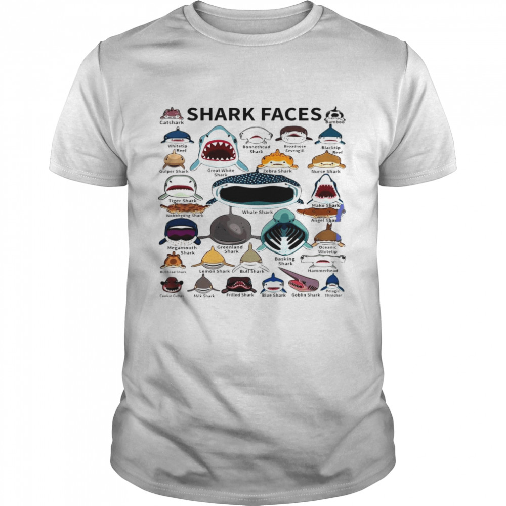 Shark faces shirt Classic Men's T-shirt