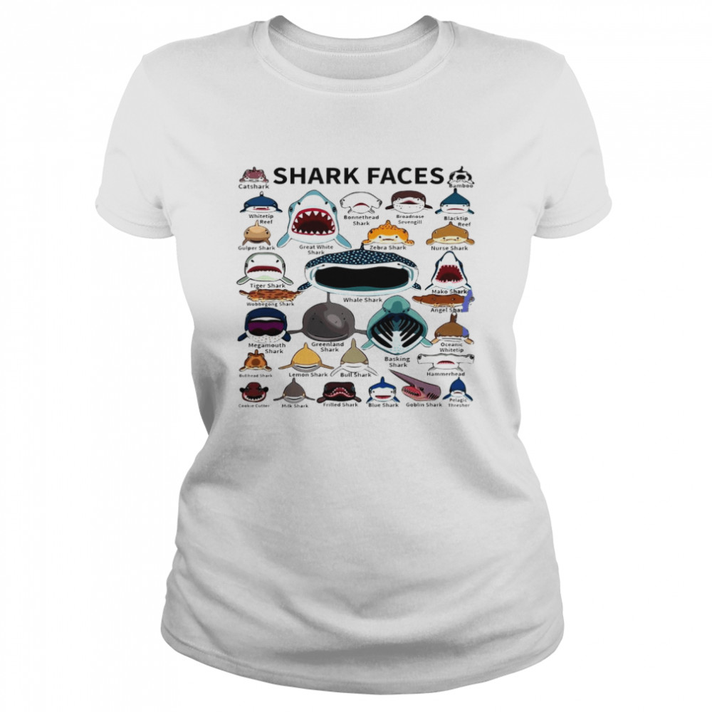 Shark faces shirt Classic Women's T-shirt