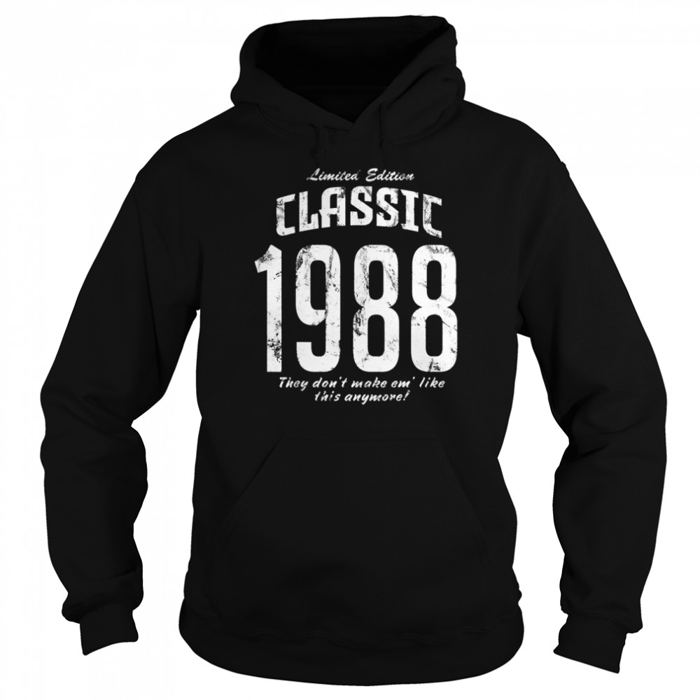 1988 Classic 34 Years Old 34th Birthday Vintage Edition Unisex Hoodie