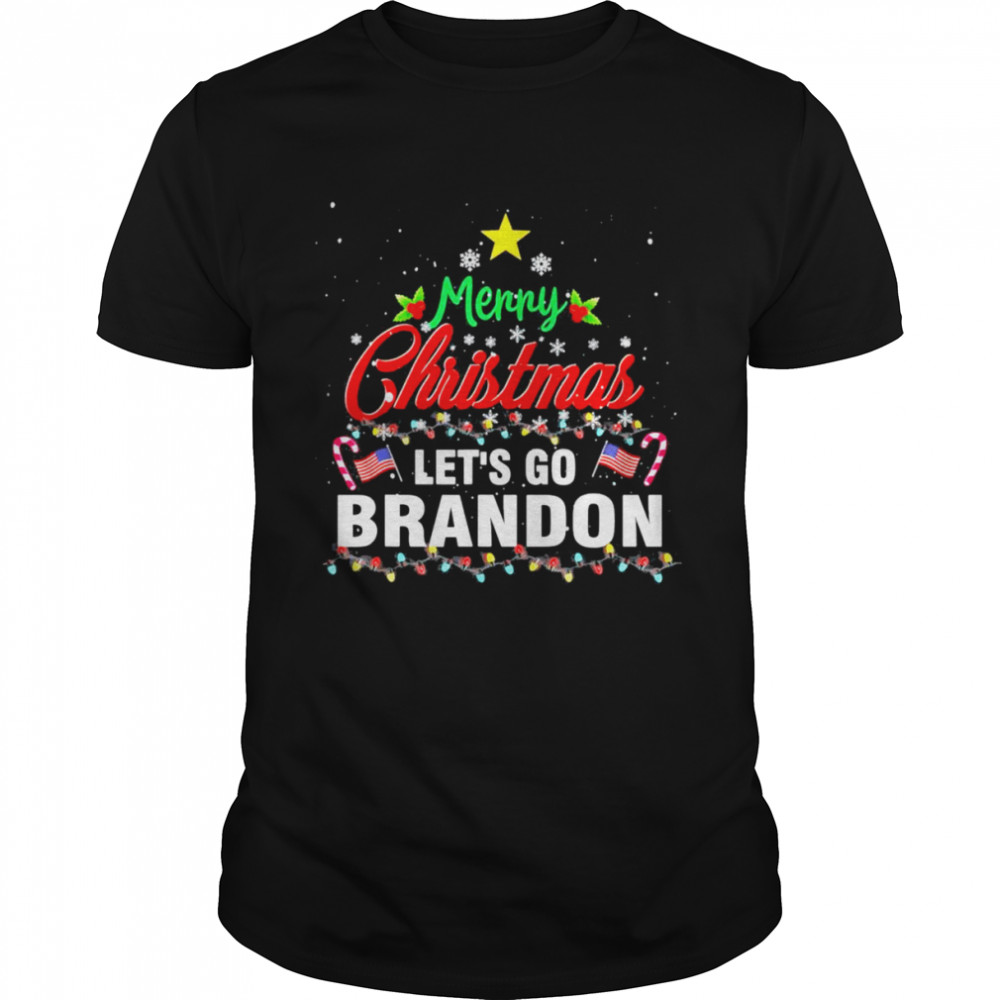 Merry Christmas Let’s Go Brandon Ugly Christmas Pajama T- Classic Men's T-shirt