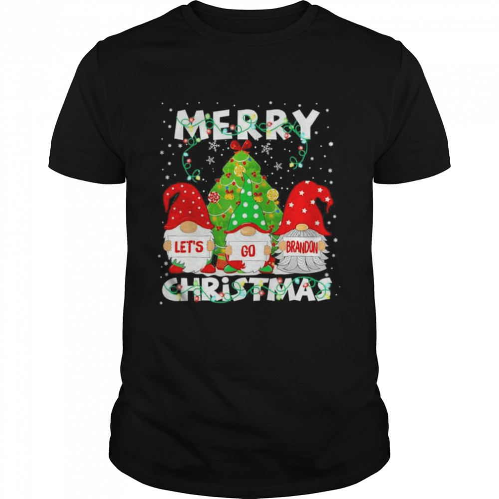 Merry Christmas Let’s go Gnomies brandon Anti Biden Christmas shirt