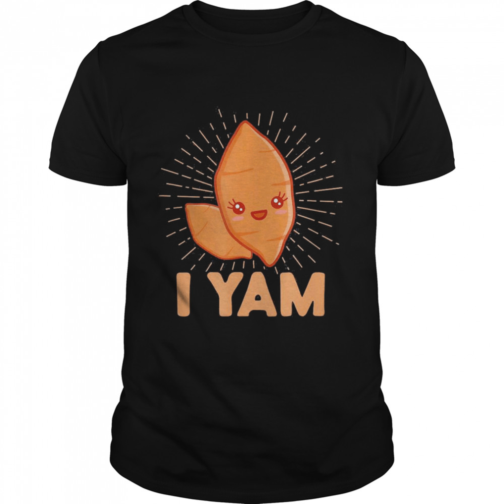 I Yam He’s My Sweet Potato Thanksgiving Matching Couple Set  Classic Men's T-shirt