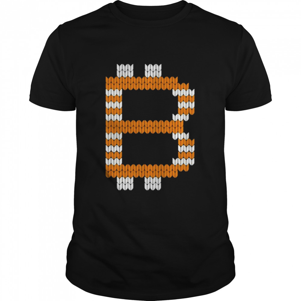 Strickmuster mit BitcoinLogo  Classic Men's T-shirt