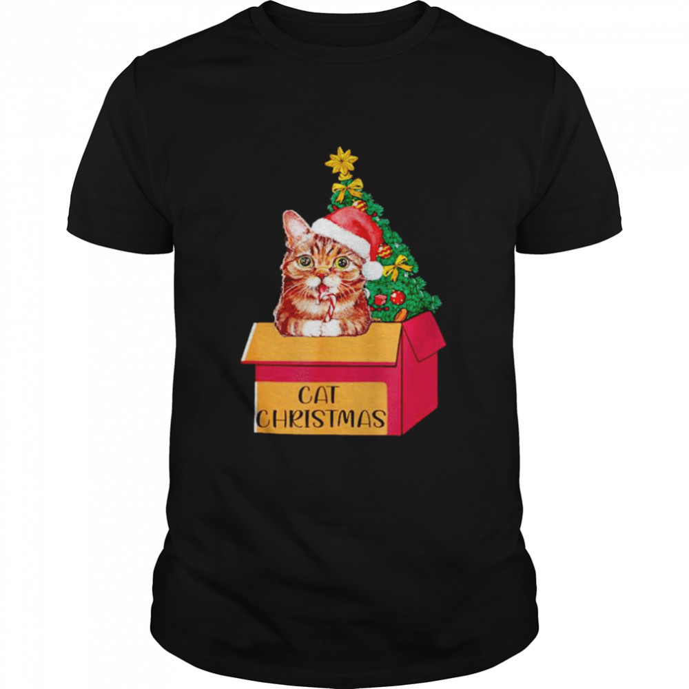 Gift Box Cat Christmas shirt