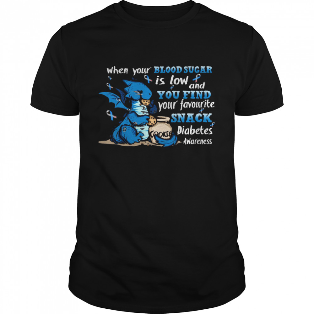 When Your Blood Sugar Is Low And You Find Your Favorite Snack Diabetes Awareness  Classic Men's T-shirt