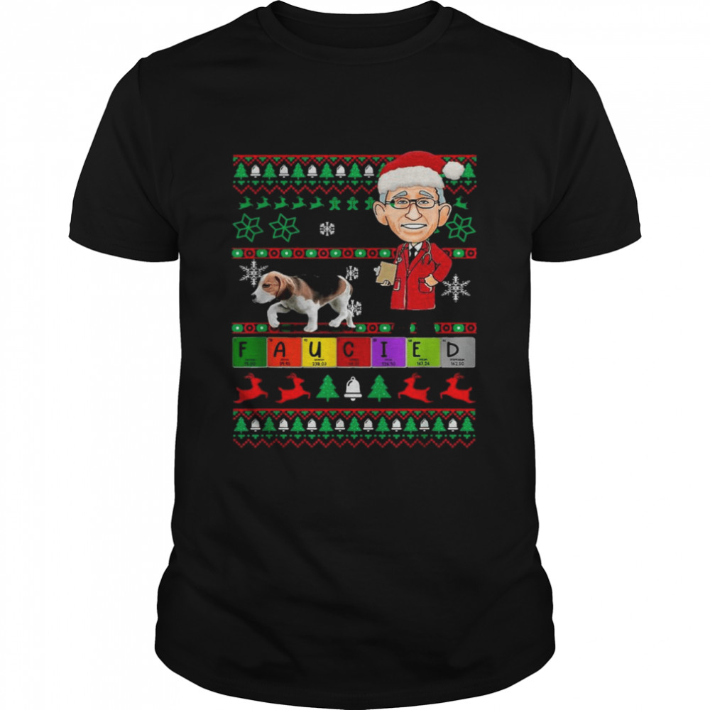 Fauci Lied Faucied Christmas Fauci Mandates Ugly Christmas shirt Classic Men's T-shirt
