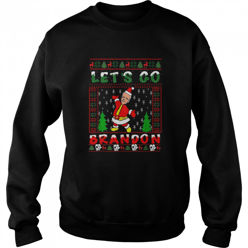 Let’s go brandon anti Biden Santa Joe Biden Ugly Christmas shirt Unisex Sweatshirt