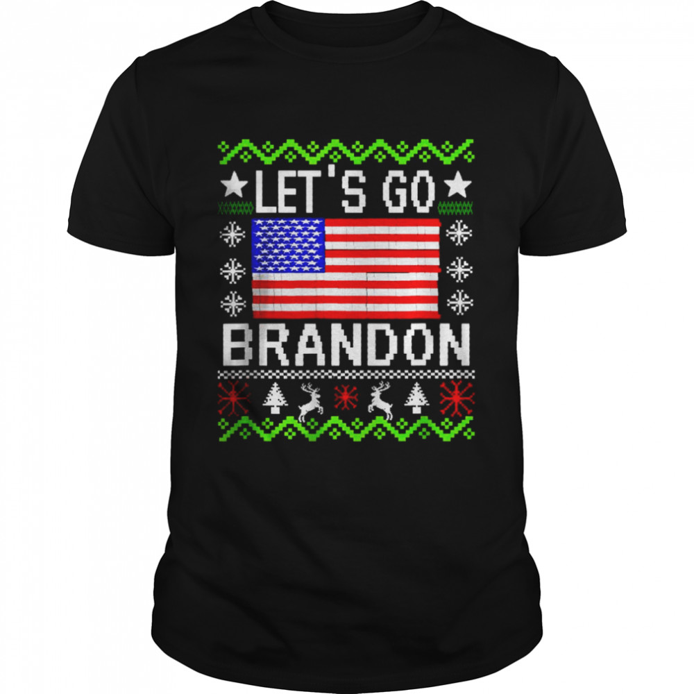 Let’s Go Branson Brandon Ugly Christmas Sweater T- Classic Men's T-shirt
