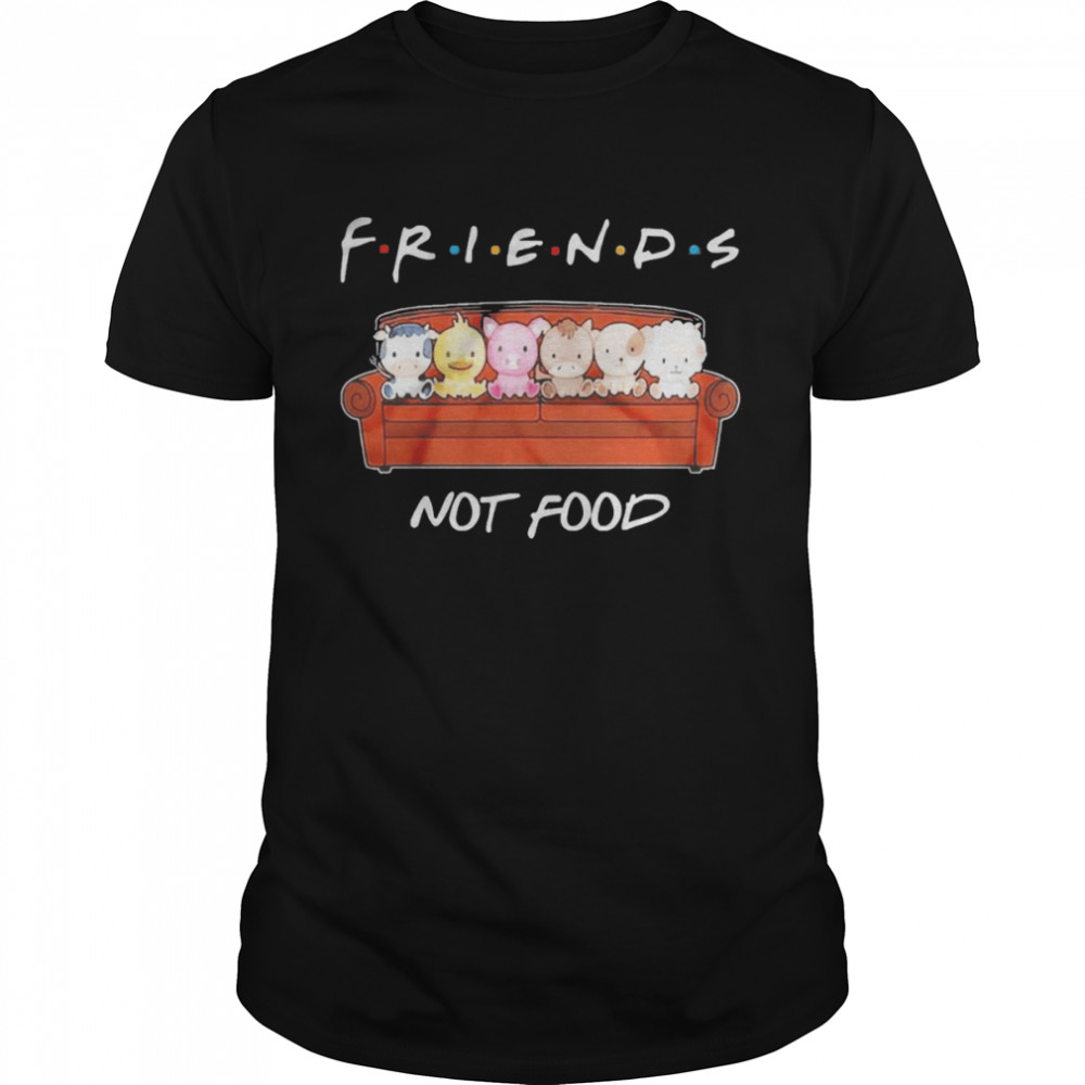 Friends Not Food Cartoon Farm Animals Coach Shirt