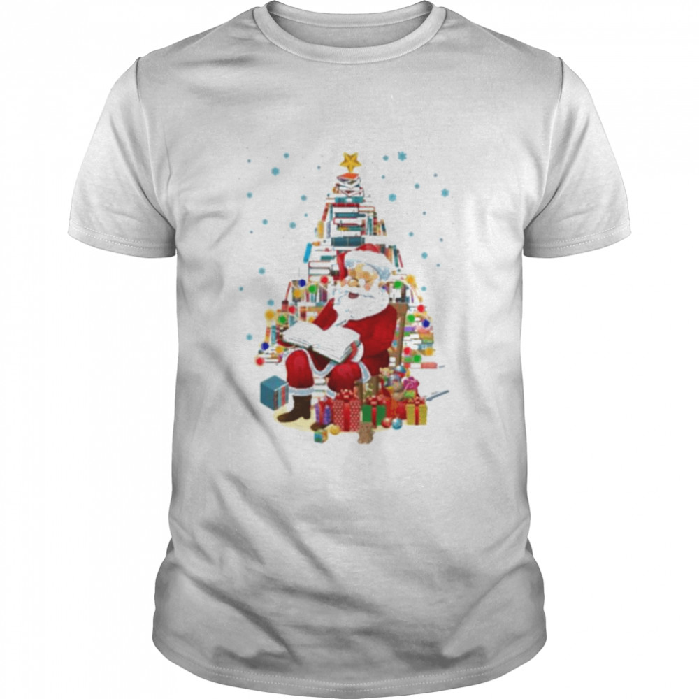 Santa Claus Reading Books Christmas shirt