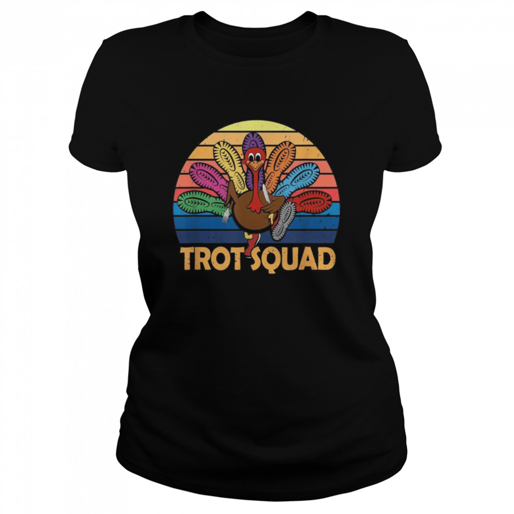Thanksgiving Turkey Trot Squad Running Costume  Classic Women's T-shirt