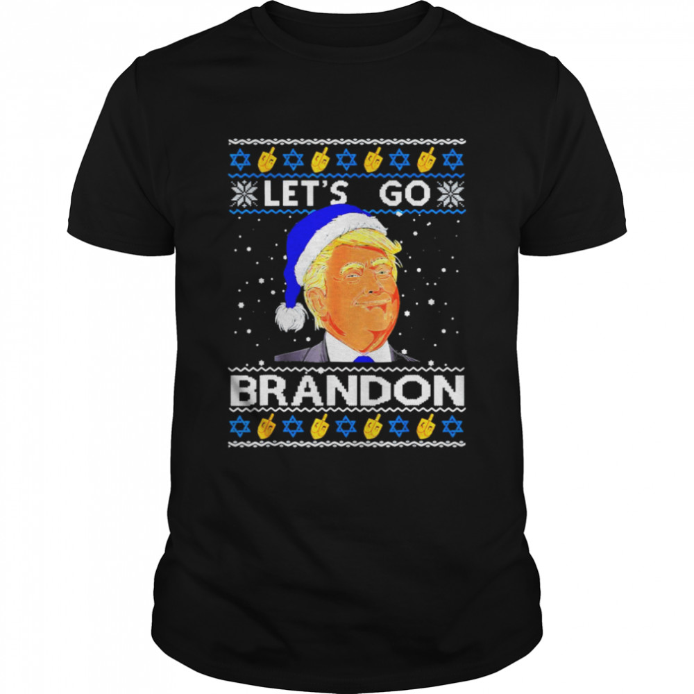 Let’s go Branson Brandon Happy Hanukkah Ugly Christmas T- Classic Men's T-shirt