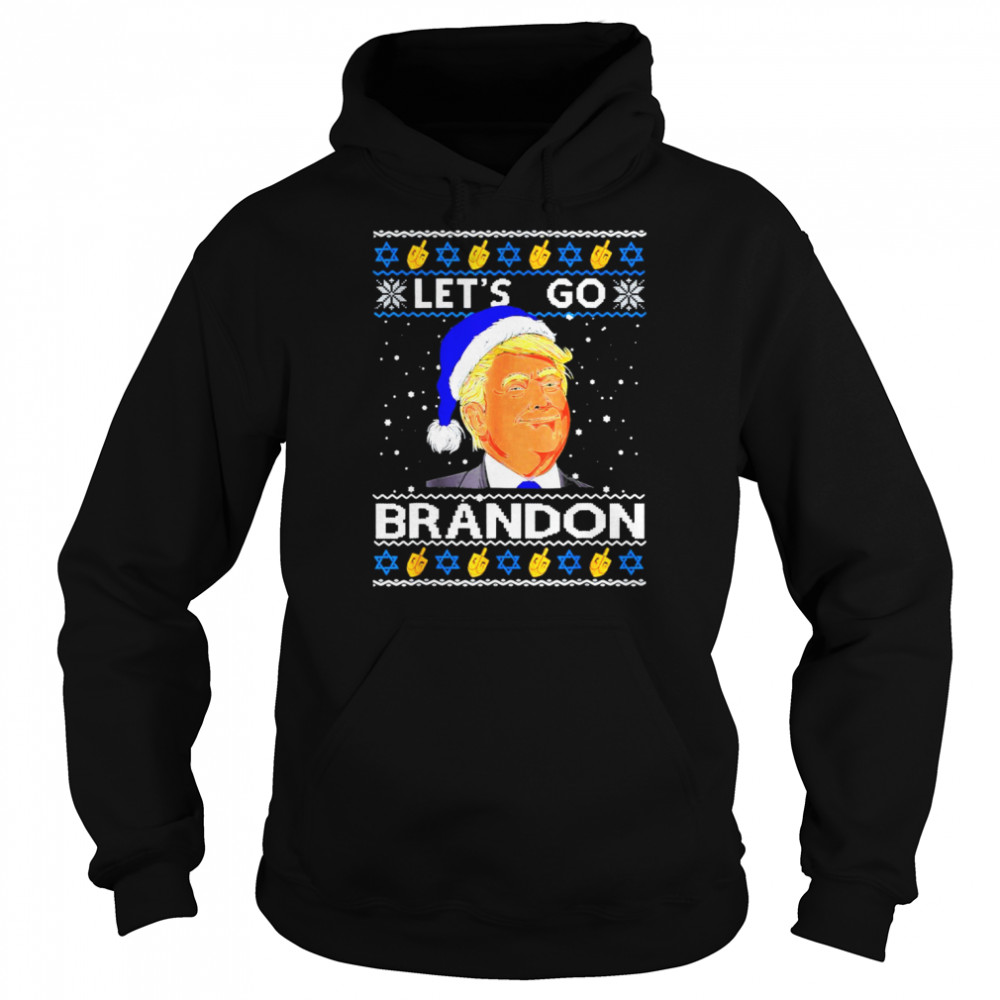 Let’s go Branson Brandon Happy Hanukkah Ugly Christmas T- Unisex Hoodie