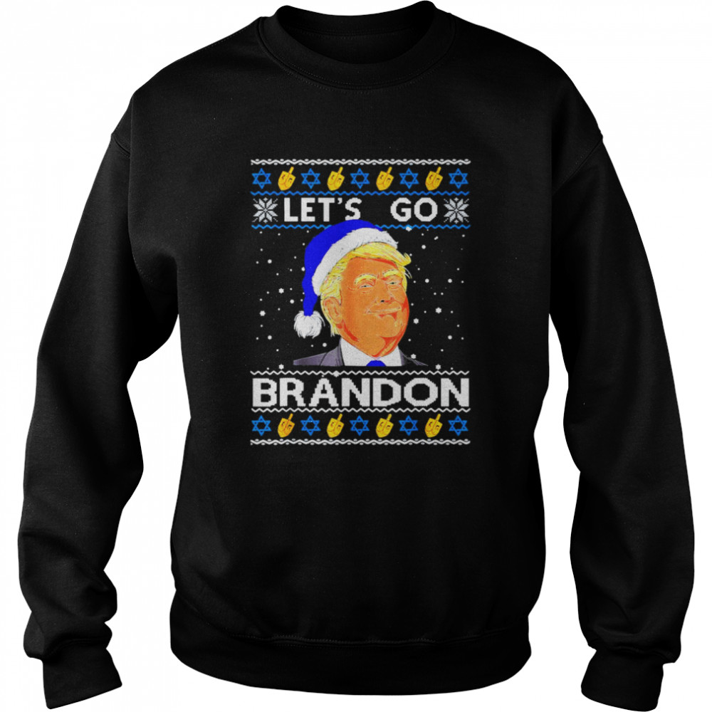 Let’s go Branson Brandon Happy Hanukkah Ugly Christmas T- Unisex Sweatshirt