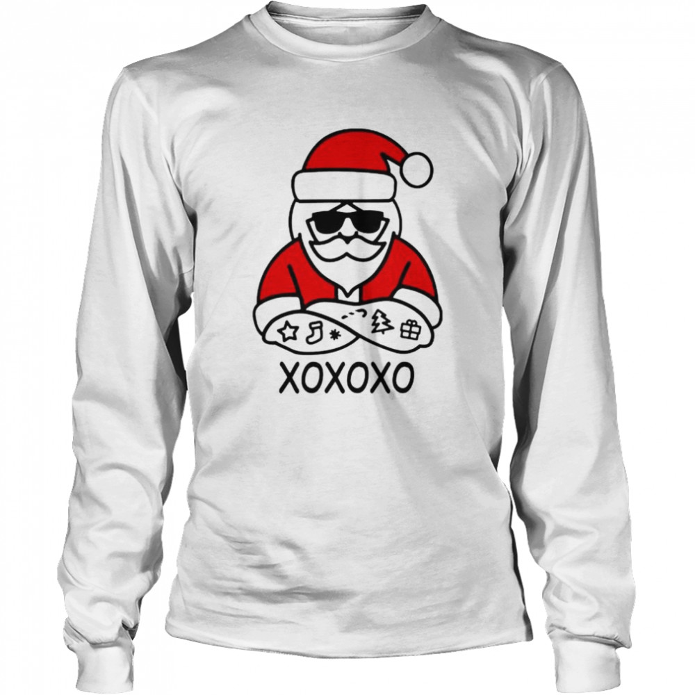 Santa XOXOXO Christmas shirt Long Sleeved T-shirt