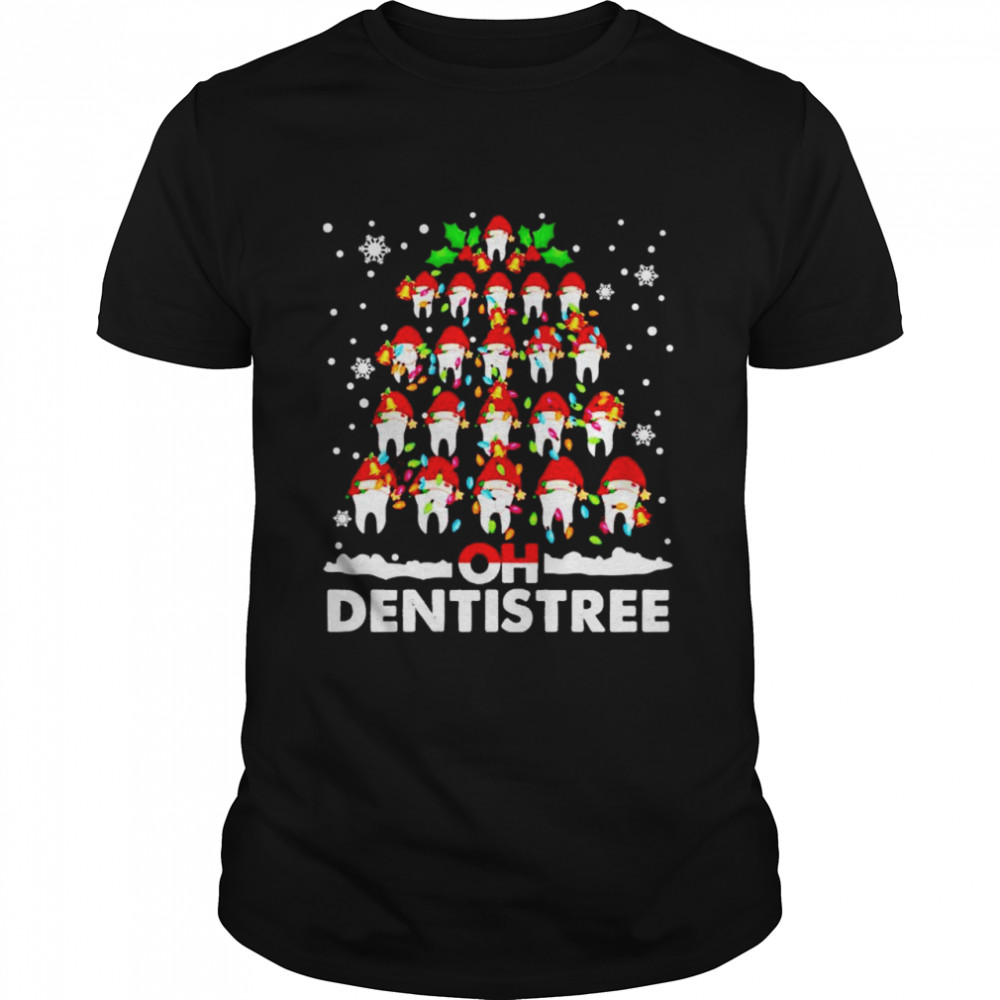Teeths Christmas tree oh dentistree shirt