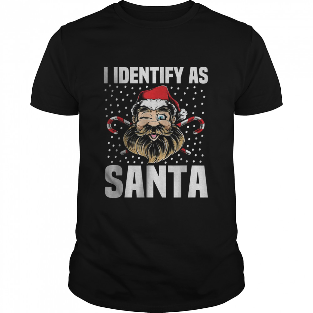 I Identify As Santa Funny Christmas Pajamas For Dad X-Mas T- Classic Men's T-shirt