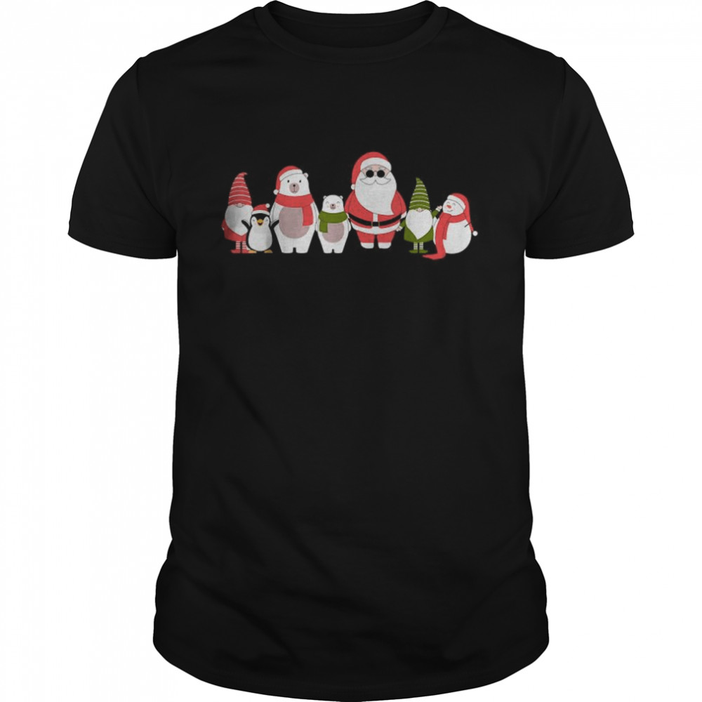 Straight Outta North Pole Santa Claus Christmas Family Squad T-Shirt