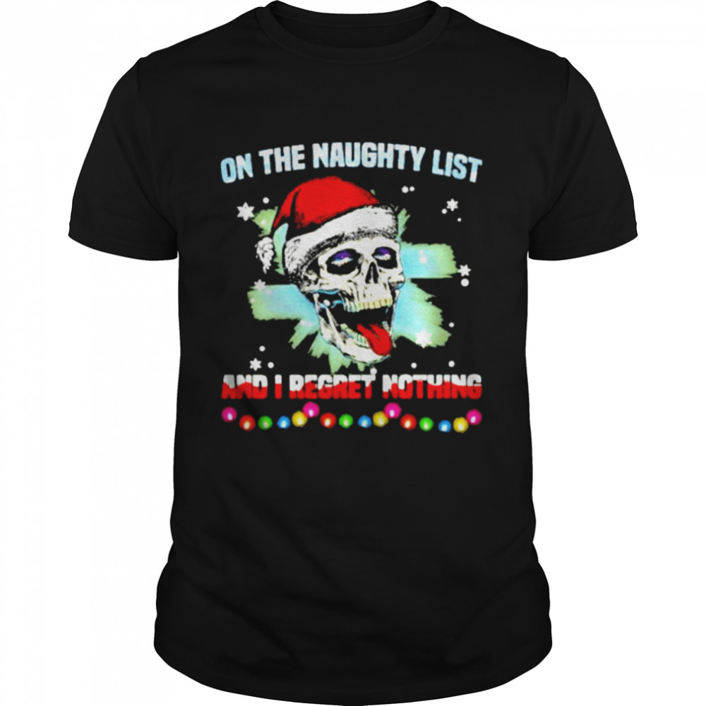 Satan Skull On The Naughty List And I Regret Nothing Sweatshirt Classic Men's T-shirt