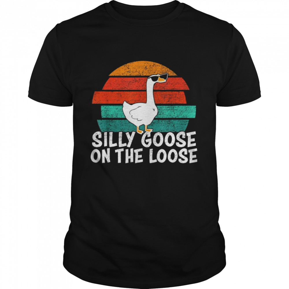 Silly Goose On The Loose Retro Vintage T-Shirt
