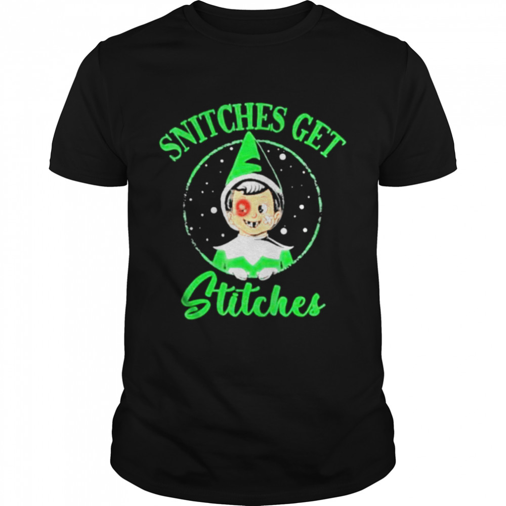 Snitches Get Stitches Christmas Elf  Classic Men's T-shirt