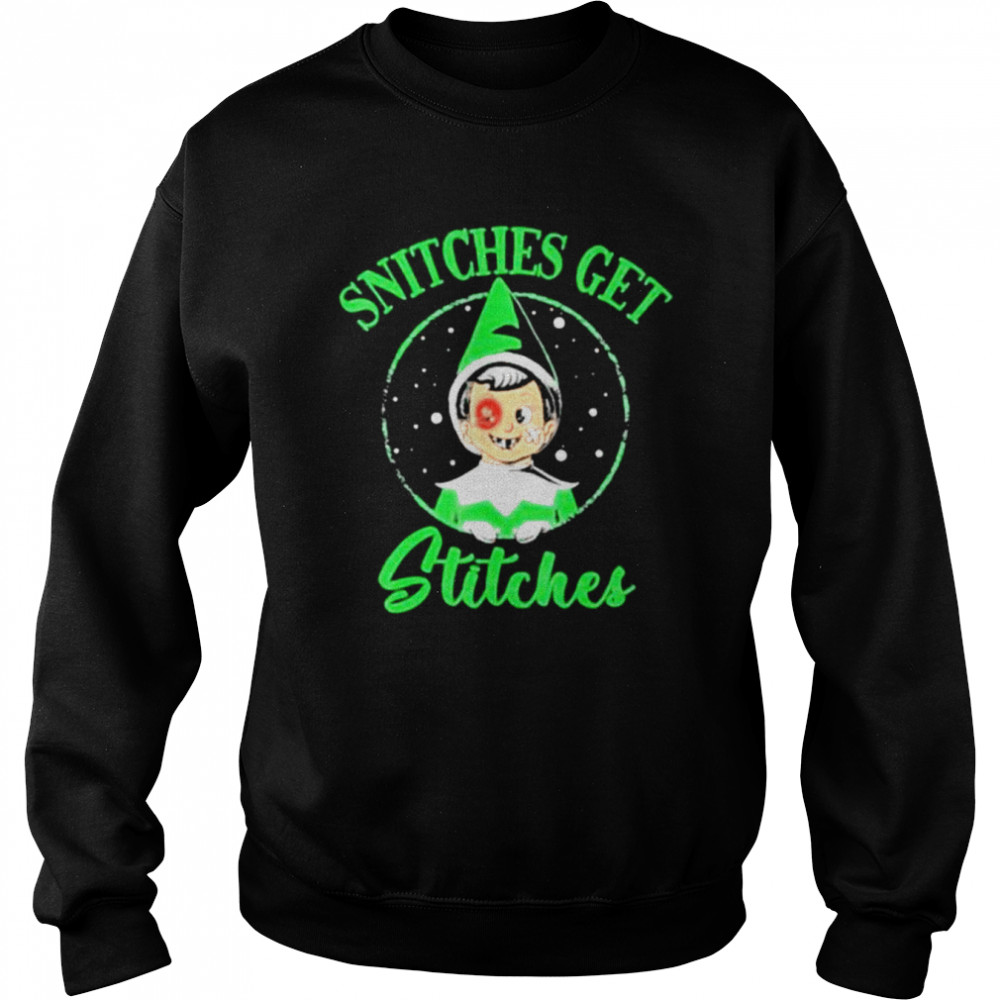 Snitches Get Stitches Christmas Elf  Unisex Sweatshirt