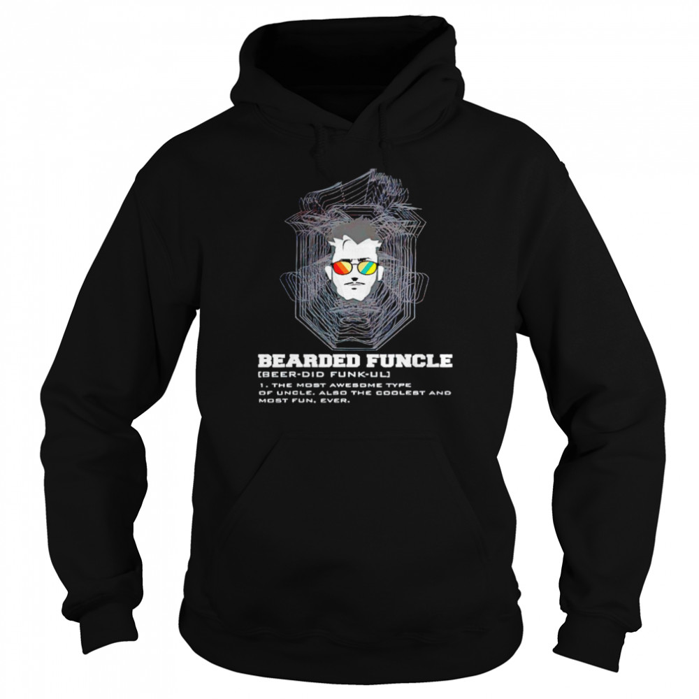 Bearded Funcle  For Men Uncle Cool Male Figure  Unisex Hoodie