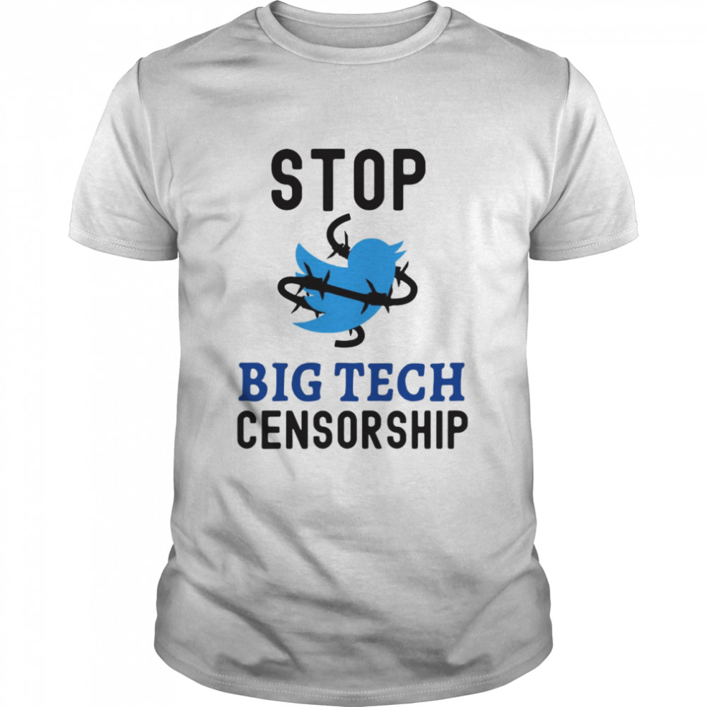 Stop Big Tech Censorship Conservative  Classic Men's T-shirt