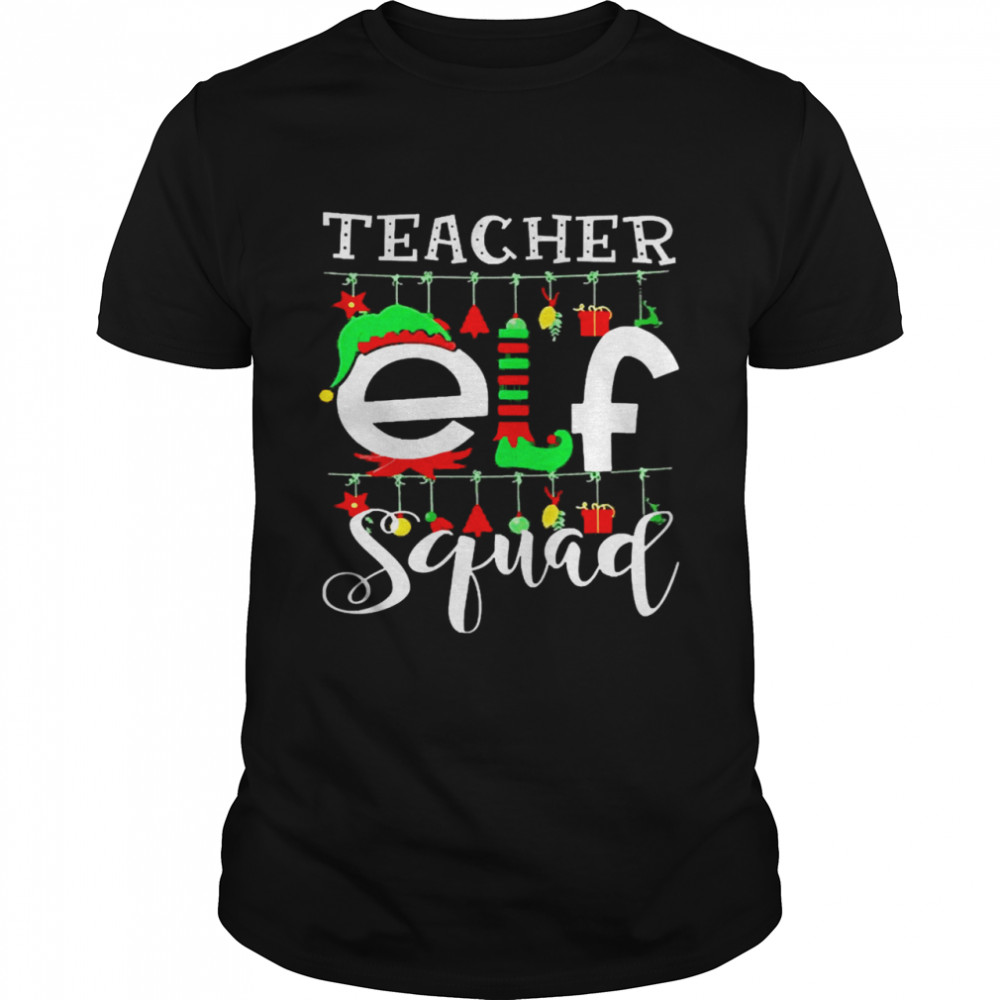 Teacher Elf Squad Family Christmas Sweater Classic Men's T-shirt