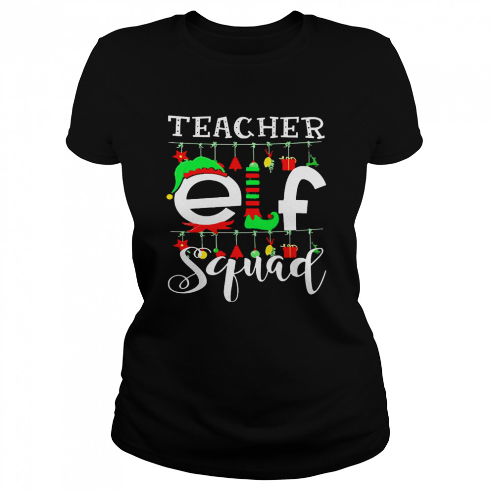 Teacher Elf Squad Family Christmas Sweater Classic Women's T-shirt