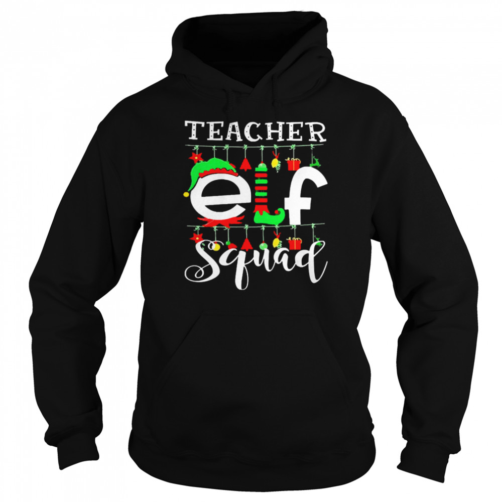 Teacher Elf Squad Family Christmas Sweater Unisex Hoodie