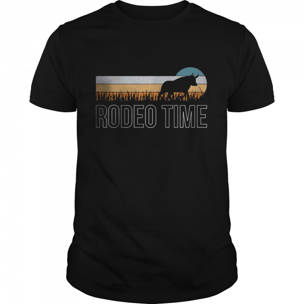 Vintage Retro Rodeo Time Bull Cowboy T- Classic Men's T-shirt