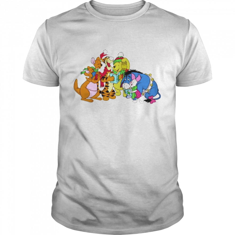 Winnie the Pooh characters Christmas shirt Classic Men's T-shirt